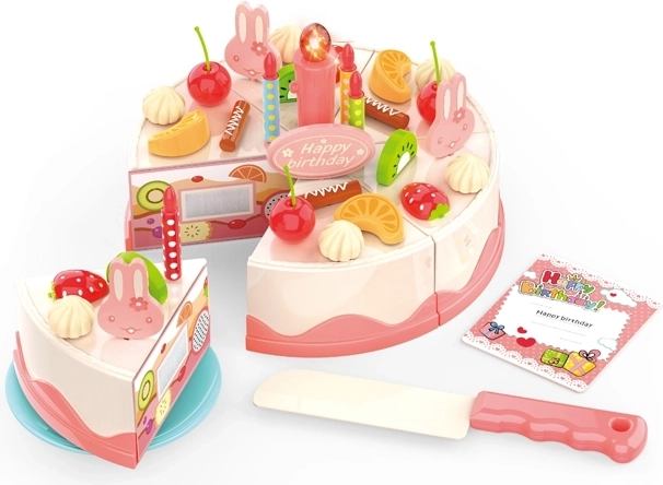 Narodeninová torta Woopie na krájanie s ovocím a sviečkami - 40 dielov