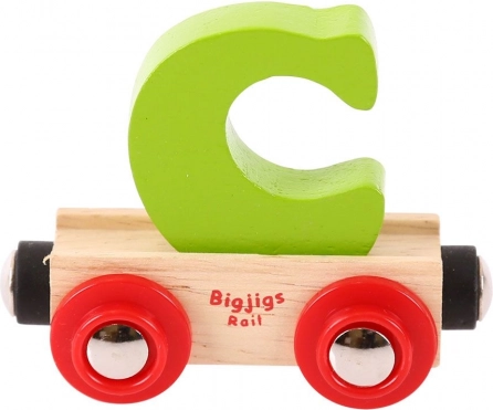 Drevený vagónik s písmenom C Bigjigs Rail