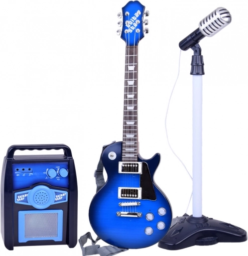 Elektrická gitara s mikrofónom a zosilňovačom pre deti Karaoke