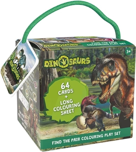 Cestovné pexeso s omaľovánkami – dinosaury
