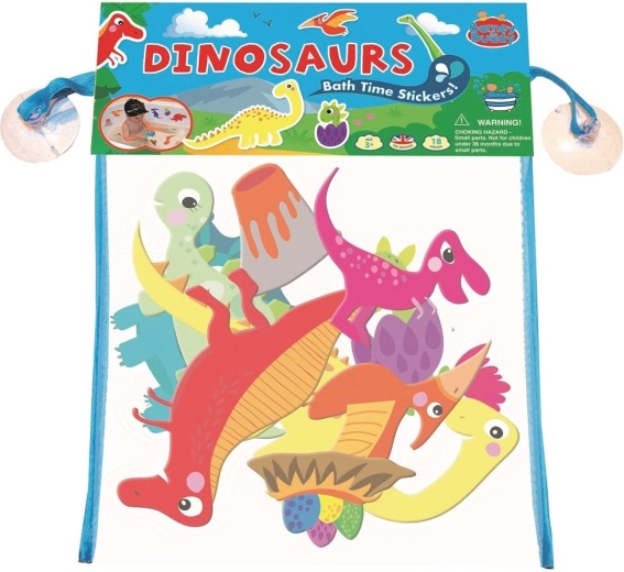 Samolepky do kúpeľa s motívom dinosaurov so sieťkou