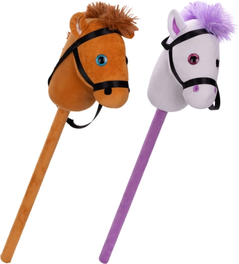 Plyšový koník na tyči 75 cm (2 farby)