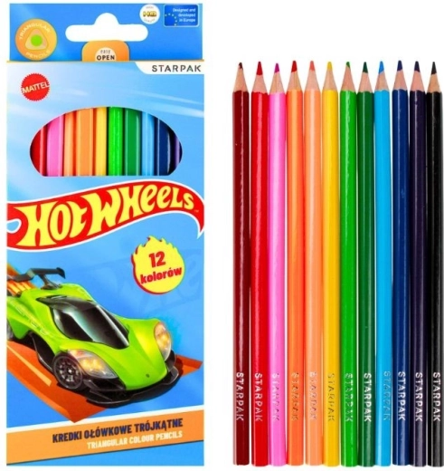 Pastelky Hot Wheels 12 farieb