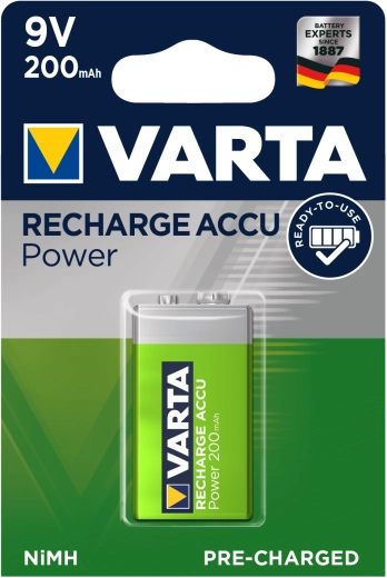 Varta nabíjateľná 9V NiMH batéria 200 mAh Ready2Use