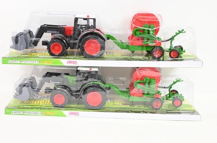 Traktor s poľnohospodárskym strojom pre deti