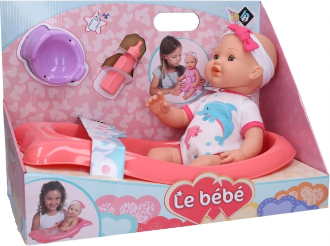 Bábika ciká so sadou a vaničkou 41 cm