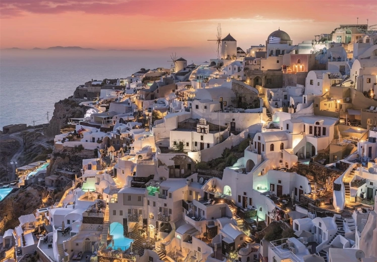 Puzzle Odtiene Santorini 1000 dielikov