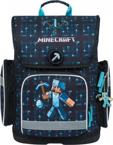 Školská aktovka Baagl Ergo Minecraft Blue Axe
