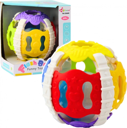 Farebná gumová senzorická loptička pre dojčatá