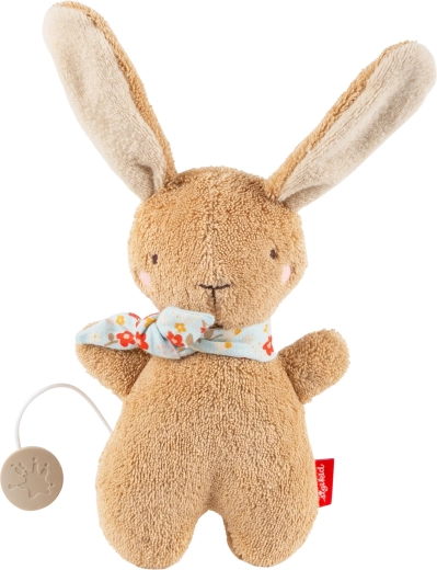 Sigikid prvý plyšový zajačik s hracím strojčekom, hnedý 19 cm