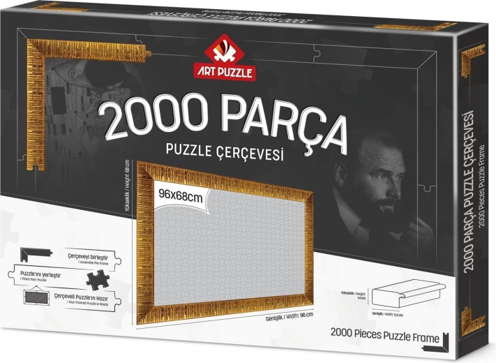 Rám na puzzle 96x68cm zlatý