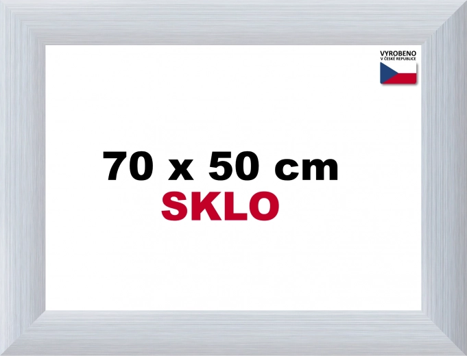 Hliníkový rám na puzzle 70 × 50 cm, strieborný