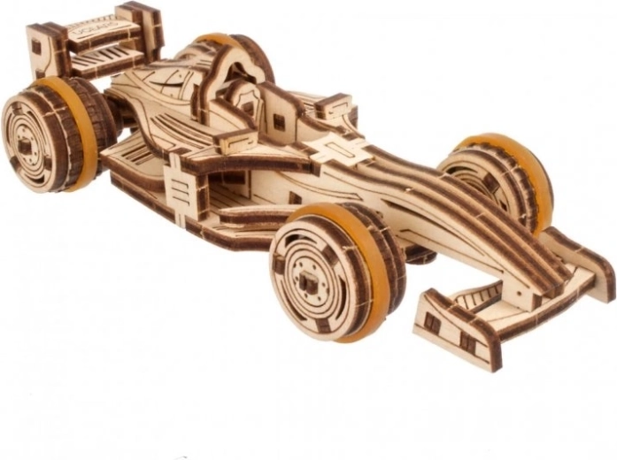 Ugears Compact racer – 3D drevené mechanické puzzle formuly