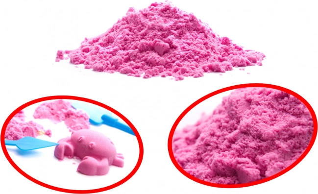 Magický kinetický piesok pre deti 1 kg – Ružová