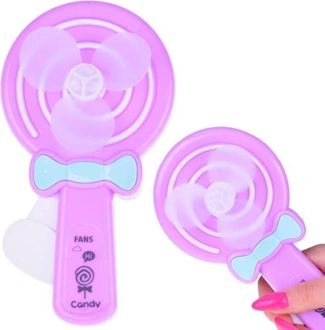 Farebný ručný detský ventilátor Candy