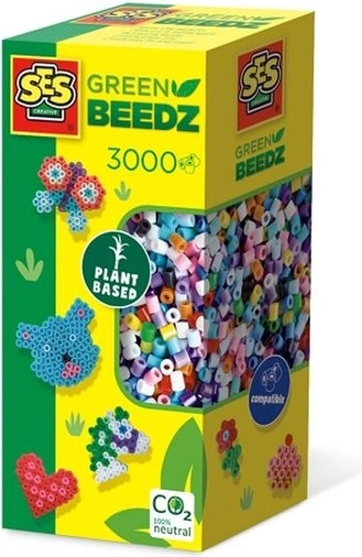 SES Creative zažehľovacie koráliky Green Beedz 3000 ks – svetlé farby