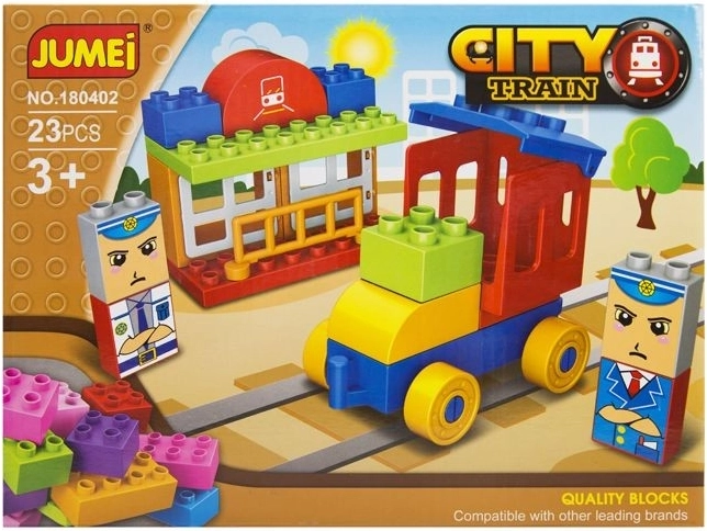 Stavebnica Jumei city vláčik 23 dielikov 26 × 19 cm - 1 kus