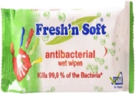 Fresh 'n soft antibakteriálne vlhčené obrúsky na ruky 15 ks