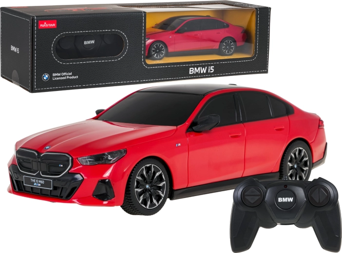 Diaľkovo ovládané auto BMW i5 RASTAR červené v mierke 1:24