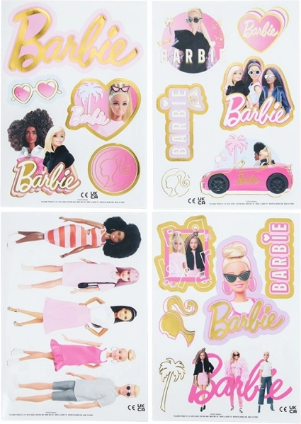 Vodotesné Znovupoužiteľné Nálepky Barbie