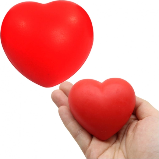 Antistresový loptička v tvare srdca – červený