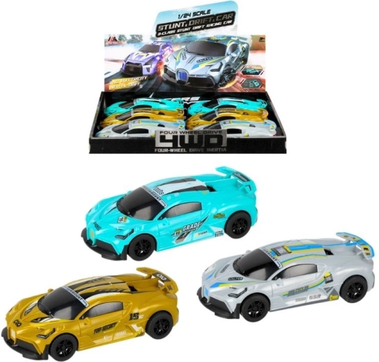 Driftové pretekárske autíčko na zotrvačník – 3 farby
