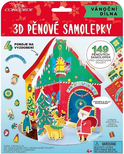 3D penové nálepky vianočná dielňa CONCORDE