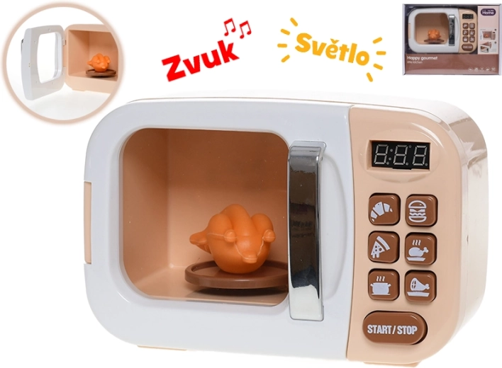 Detská mikrovlnná rúra so svetlom, zvukom a doplnkami