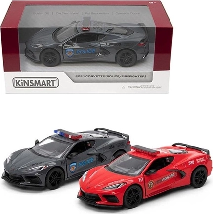 Model Chevrolet Corvette 2021 polícia/hasiči - 1 kus