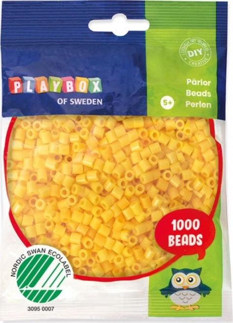 Žlté zažehlovacie korálky Playbox 1000 ks