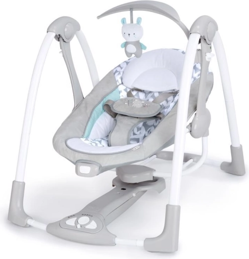 Konvertibilná detská hojdačka 2v1 s vibráciami a melódiami Raylan INGENUITY, 0m+ do 9 kg