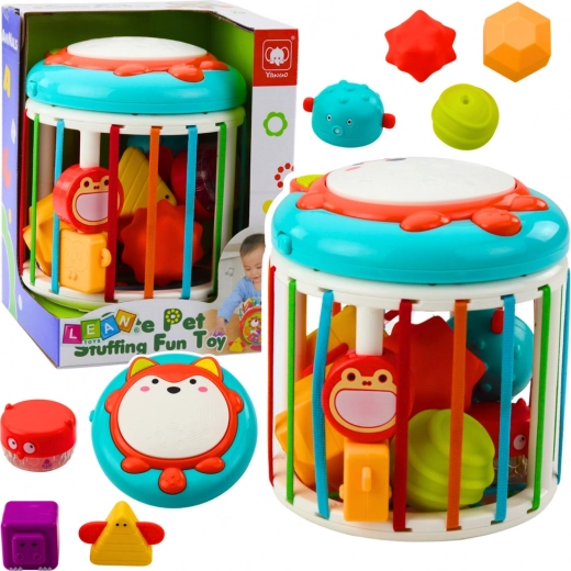 Interaktívna senzorická kocka s líškou, svetlá a zvuky