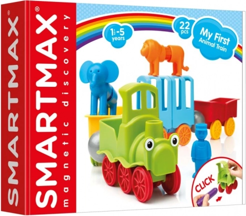 SmartMax môj prvý zvierací vláčik – magnetická stavebnica 22 ks