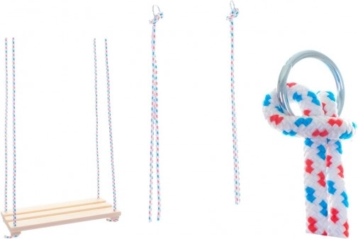 Drevená hojdačka – prírodná hojdačková doska 46 × 19 cm, nosnosť 80 kg