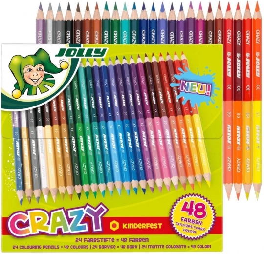 Obojstranné pastelky Crazy 24/48 farieb