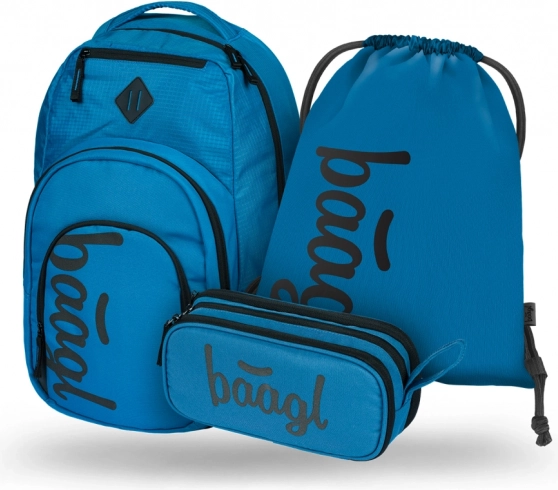 Sada BAAGL Coolmate Ocean Blue: Batoh, Peračník a Vrecko