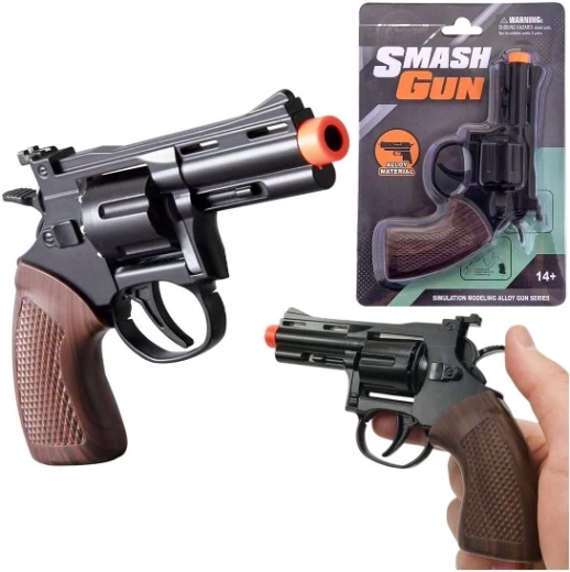 Kovový revolver na kapsle Smash Gun – hračka pre malých šerifov