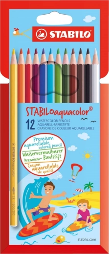 Sada akvarelových pasteliek Stabilo Aquacolor 12 ks