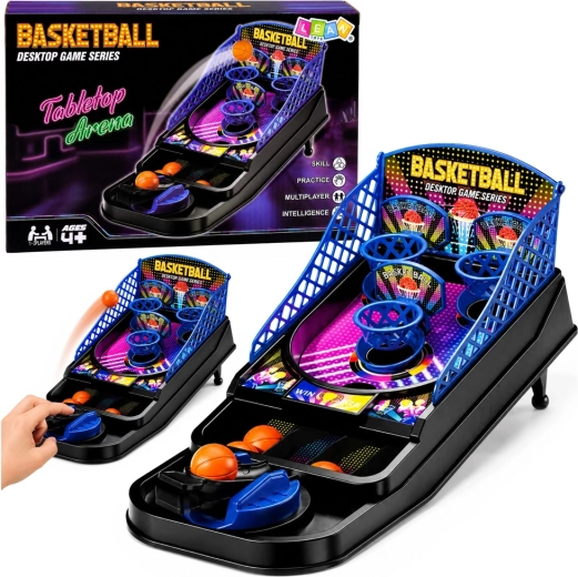 Mini stolný basketbalová arkádová hra s 3 košmi a vystreľovačom - 1 kus