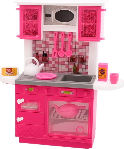 Realistická kuchynská linka s rúrou a drezom