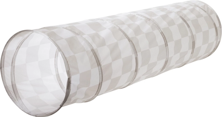 Detský hrací tunel 3 Sprouts recycled checkerboard beige