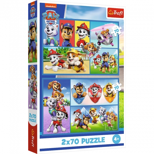 Puzzle Pravidlá Labková Patrola 2v1 2x70 dielikov