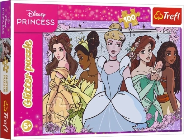 Detské puzzle 100 dielikov s trblietavým efektom glitter – Brokatowe marzenia - 1 kus