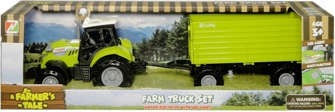 Traktor s prívesom so svetlom a zvukom