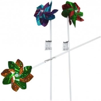 Farebný plastový veterník 10 cm