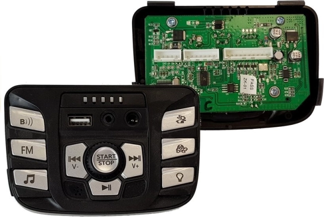 Panel hudby pre vozidlo na akumulátor