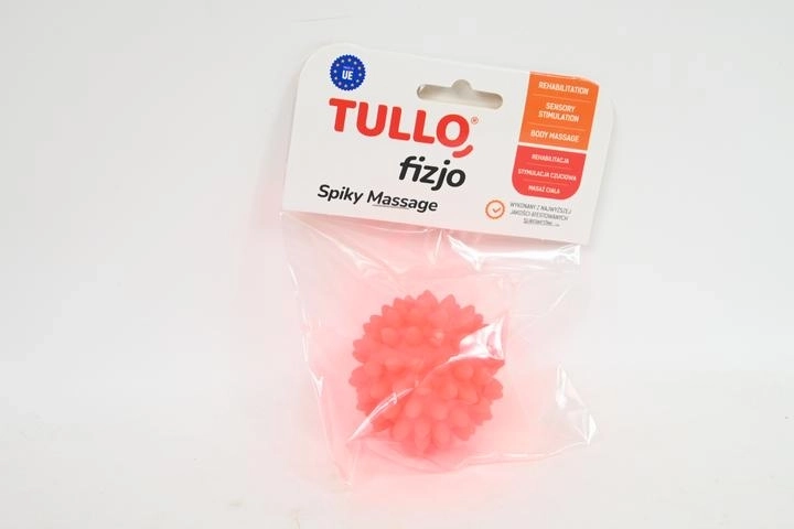 Fizjo rehabilitačná masážna loptička ježko 5,4 cm červená