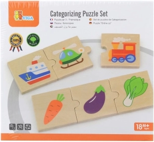 Drevené logické puzzle VIGA, 24 dielikov