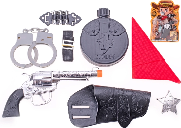 Westernový set – kolt 17 cm s doplnkami pre malých kovbojov