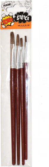 Sada plochých štetcov pre výtvarné a umelecké účely